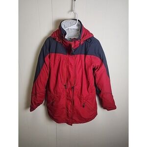 Columbia Jacket Women Large Red Core Interchange Fleece Lined Insulated Ski *